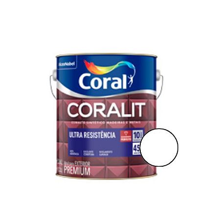 Esmalte Sintético Coralit Ultra Res. Acetinado Branco 3,6l - Coral