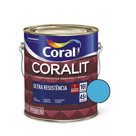 Esmalte Sintético Coralit Ultra Brilhante Azul Mar 3,6l - Coral