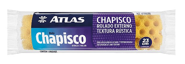 Rolo para Chapisco e Textura Rústica 23cm Espuma AT 110/85- Atlas