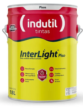 Tinta Premium Acrílica Fosco Interlight Piso Preto Demarcação 18L Indutil