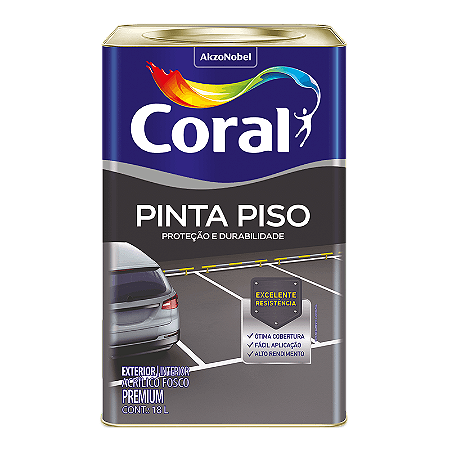 Tinta Pinta Piso Cinza Médio 18l- Coral