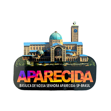 Imã Geladeira Mural Aparecida Letra Degradê Laranja MDF 3mm 11