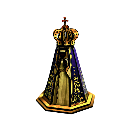 Enfeite de Mesa Religioso Nossa Senhora Aparecida MDF 3D 053
