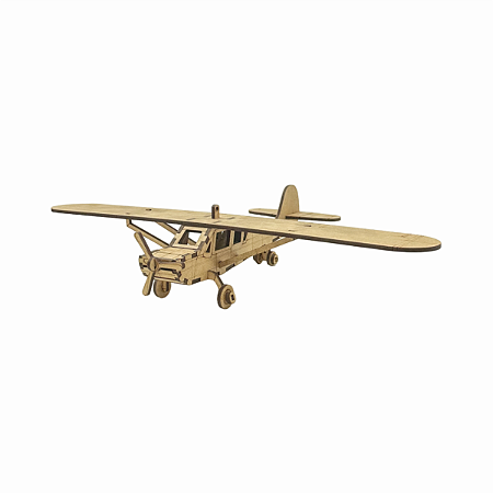 Quebra Cabeça 3D MDF Avião Monomotor 31 Peças 01