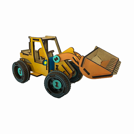 Quebra Cabeça 3D MDF Trator Articulado