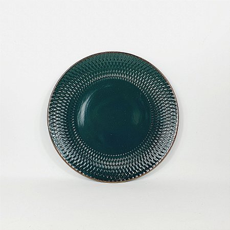 Prato de Cerâmica - Verde - 19,5cm