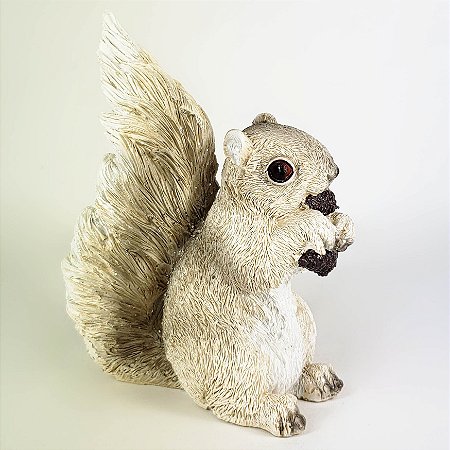 Esquilo Decorativo de Resina - 15cm