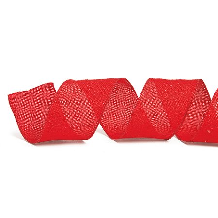 Rolo de Fita Aramada -  Bordô Vermelha com Glitter - 6,3cmx9m