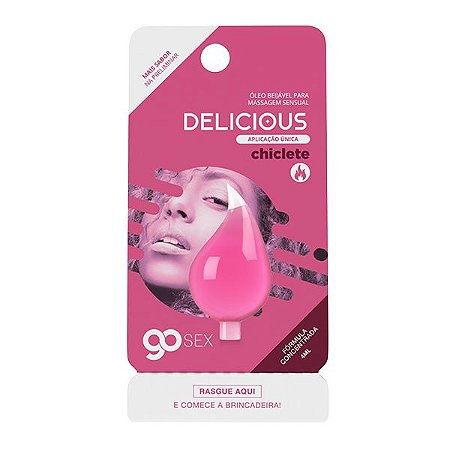 Gel Comestível Go Sex Delicious Chiclete Aplicação única