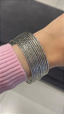 Kit Pulseiras Prateado
