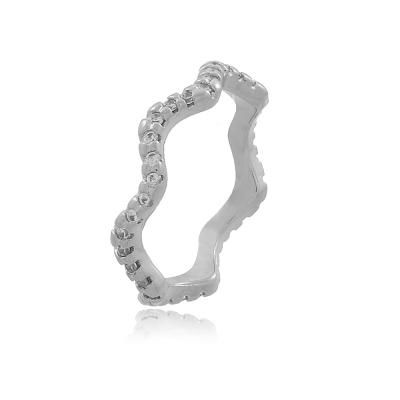 Anel Waves Fino Cravejado Rbranco
