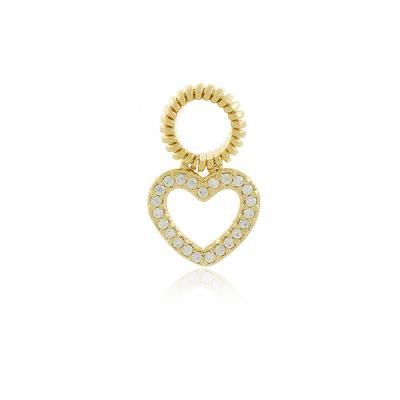 Pin Lock Coração Dourado