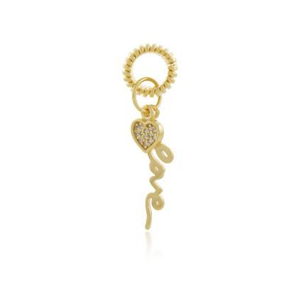 Pin Lock Love Dourado