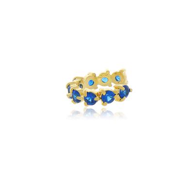 Piercing Penelope Azul Safira Dourado