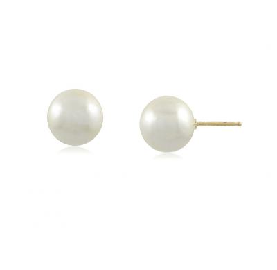 Brinco Pérola Neli 14mm Dourado