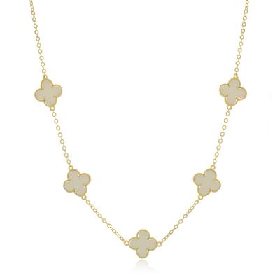 Colar Isabel 5 Perolado Dourado