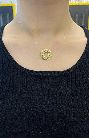 Colar Nylon Prosperidade Sucesso Dourado