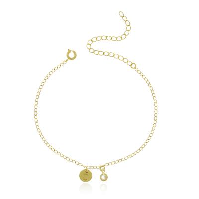 Pulseira Letrinha Dourada