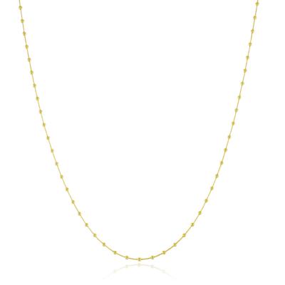 Colar 60Cm Bolinhas Dourado
