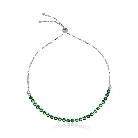 Pulseira Rita 3Mm Esmeralda Rbranco