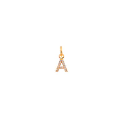 Pingente Af Letra Dourado