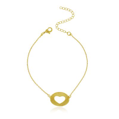 Pulseira Coração Mãe Dourado