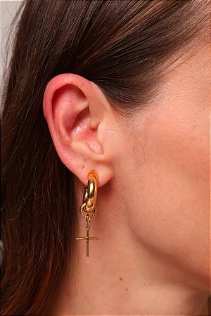 Pin Lock Cruz Dourado