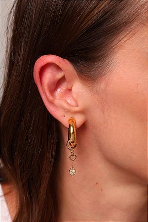 Pin Lock Corações Dourado