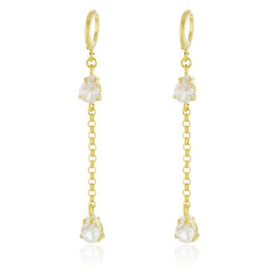 Brinco Argola 2 Gotas Dourado