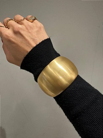 Bracelete Grosso 2 Fosco Dourado