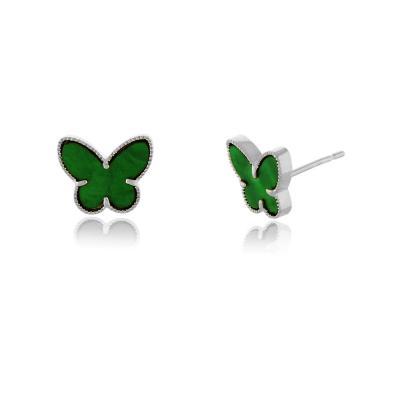 Brinco Borboleta Verde Rbranco