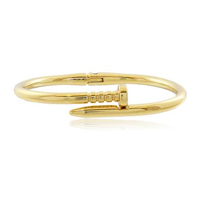 Bracelete Prego Liso Dourado