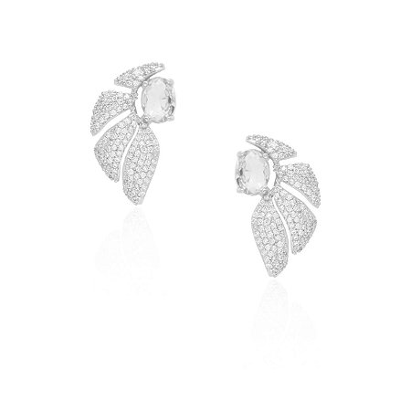 Brinco E. Cuff Asa Pedra Rbranco