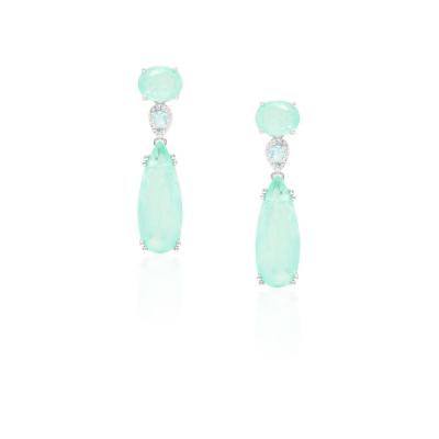 Brinco Pedras 3 Turmalina Rbranco