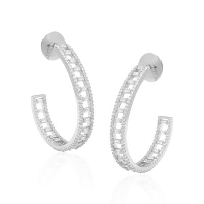 Brinco Argola Oval Triho Rbranco