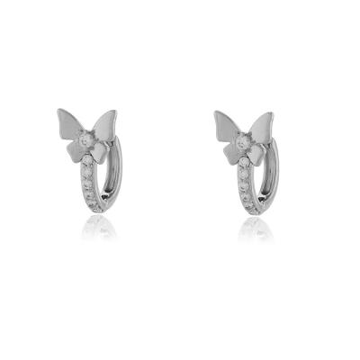 Brinco Argola Borboleta P Rbranco