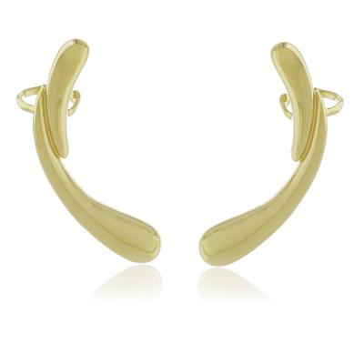 Brinco E. Cuff Liso Gota Dourado