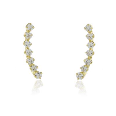 Brinco E. Cuff Brilho Dourado