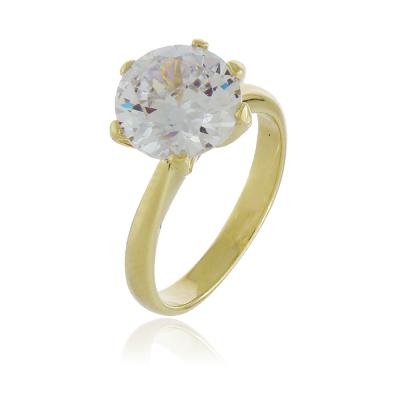 Anel Solitário G Dourado