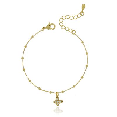 Pulseira Bolinhas Borboleta Dourado