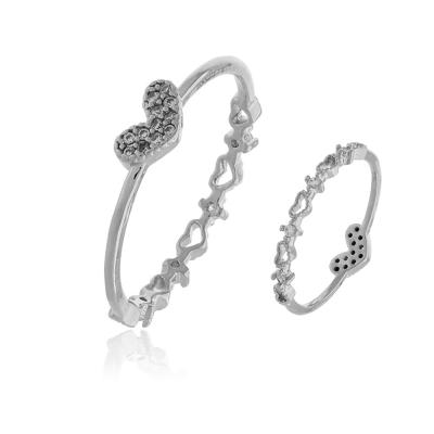 Anel 2 Lados Coração Rbranco