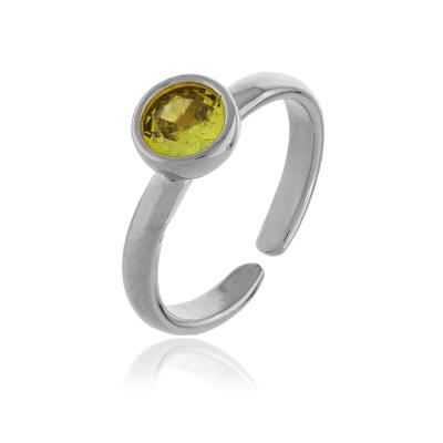 Anel Georgia Citrino Rbranco