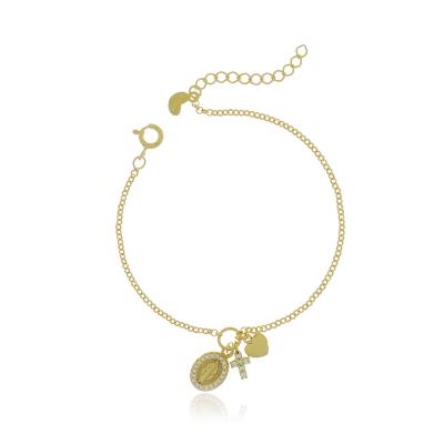 Pulseira Patuá Religioso Dourado
