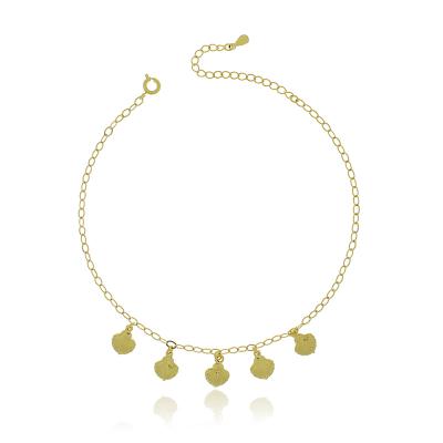 Tornozeleira Conchinha Dourado