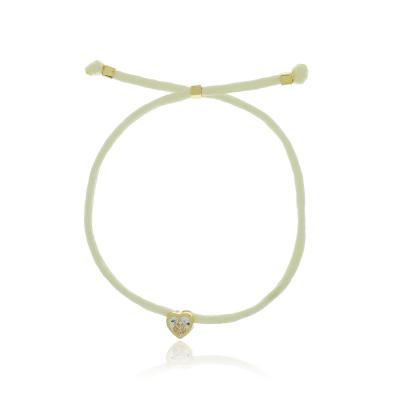 Pulseira Verão Coração Off White