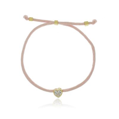 Pulseira Verão Coração Rosa