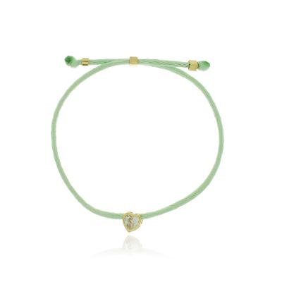 Pulseira Verão Coração Verde Claro