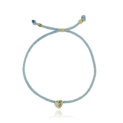 Pulseira Verão Coração Azul Claro