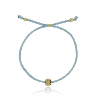 Pulseira Verão Esfera  Azul Claro