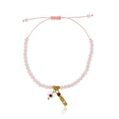Pulseira Cristais Desejo Rosa